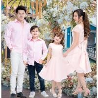 ราคา ชุดครอบครัว ชุดออกงาน ชุดราตรี Candy Set สีชมพู ชุดไปงานแต่ง เดรสออกงาน ชุดคู่แม่ลูก ชุดแม่ลูก เดรสสวย (14389758661)