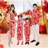 ราคา ชุดจีน กี่เพ้ายาว Chinese Botan Dragon ชุดจีนแม่ลูก ชุดจีนครอบครัว ชุดแม่ลูก ชุดครอบครัว กี่เพ้า กี่เพ้าแม่ลูก ผ้าคอตตอน (25207215431)