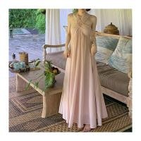 ราคา ชุดเดรสกระโปรงยาว สีชมพู แฟชั่นฤดูใบไม้ผลิ สําหรับสตรี 2024 (20096352578)