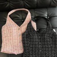 ราคา เสื้อกล้ามสายคล้องคอสไตล์ใหม่ฤดูร้อนมีสไตล์มีกลิ่นหอมเล็กๆน้อยๆออกแบบมาสำหรับผู้หญิงดูผอมแฟชั่นเสื้อกั๊กลายตาราง (27661344545)