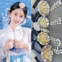 ราคา Zenithg ที่คาดผมเกาหลี ที่คาดผมฮันบกดอกไม้แบบดั้งเดิม พู่มุกของขวัญ Headdress Stage Dance Hair Hoop Hanfu (28910660155)