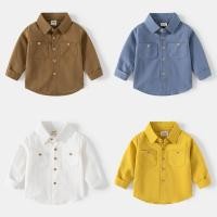 ราคา เสื้อเชิ้ตเด็กเสื้อเชิ้ตเด็กผู้ชายเสื้อเชิ้ตคอตตอนแขนยาวคอปกสำหรับเด็กผู้ชายสไตล์เกาหลีแบบใหม่ฤดูใบไม้ร่วงเสื้อเชิ้ตคอปกแฟชั่นใส่สบายลำลองหล่อ (29960983094)