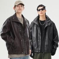 ราคา ผู้ชายแจ็คเก็ตหนัง มารยาท ยืนปกเย็บออกแบบสบายๆแฟชั่นแจ็คเก็ตทุกการแข่งขัน (27106967082)