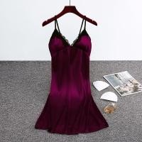 ราคา ผู้หญิงเซ็กซี่เสือดาวพิมพ์ ชุดนอน กับแขวนผ้าไหมน้ําแข็งซาตินสายรัดหน้าอกเบาะชุดนอนชุด (28660320700)