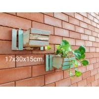 ราคา ที่วางกระถางต้นไม้แบบติดผนัง ทำจากไม้เนื้อแข็ง (18550223774)