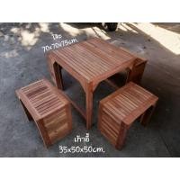ราคา เฟอร์นิเจอร์วินเทจ โต๊ะไม้จริง เก้าอี้ไม้จริง เฟอร์นิเจอร์ไม้เนื้อแข็ง โต๊ะสนาม ทำจากไม้จริงทั้งชุดใช้งานกลางแจ้งได้ดี (17663519671)