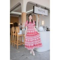 ราคา Dress ช้าง สีสวยลายชัดผ้าไหมอิตาลีอย่างดี ใส่สบายไม่ร้อน ใส่ถ่ายรูป ใส่เที่ยวทะเล ใส่ไปคาเฟ่ (26210710992)