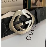 ราคา GUCCI เข็มขัด กุชชี่ ผู้ชายระดับไฮเอนด์เข็มขัดหัวเข็มขัดเงินนูนหนังวัวคลาสสิกเหมาะสําหรับธุรกิจและสันทนาการที่มีความกว้างของ38มม (29607949466)