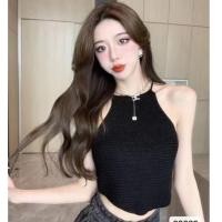 ราคา Gamin 0606 เสื้อสายเดี่ยวไมพรม เสื้อถักสายเดี่ยว แบบสายผูกคอ 99082 (28654246491)