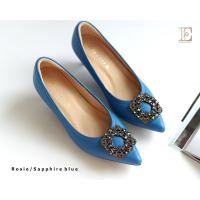 ราคา EARL GREY รองเท้าหนังแกะแท้ รุ่่น Rosie in Sapphire blue (21340584949)