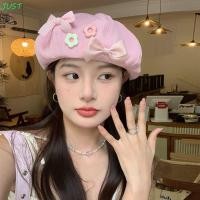 ราคา Just Bow Flower Beret สีทึบ Y2k หมวกแปดเหลี่ยม สไตล์วิทยาลัยหวานผ้าฝ้ายญี่ปุ่นจิตรกรหมวกสุภาพสตรี (29423019987)