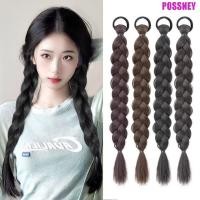 ราคา Possney ถักผมหางม้า สังเคราะห์ผมปลอมยาว Braiding Braid อุปกรณ์เสริมผมยืดหยุ่นผม Band วิกผม Twist Braids ผ้าโพกศีรษะมวย Braids วิกผม Party (29872389588)