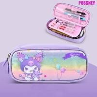 ราคา Possney Kuromi กระเป๋าดินสอ ซิป 3 ชั้นความจุขนาดใหญ่กล่องดินสอ Kawaii My Melody เครื่องเขียนน่ารัก Cinnamoroll ปากกากระเป๋าอุปกรณ์การเรียน (29772799933)