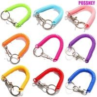 ราคา Possney Anti lost Lobster Clasp แหวนตะขอ Anti lost สีสันฤดูใบไม้ผลิพวงกุญแจ Lanyard Key แหวน Retractable Coil Spring Coil ฤดูใบไม้ผลิตะขอ Keyring (28973552572)
