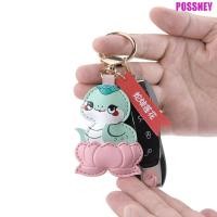 ราคา Possney พวงกุญแจปีใหม่ แหวนกุญแจงูพรนําโชค จี้ดอกบัวการ์ตูนสร้างสรรค์หมุนได้สไตล์จีนน่ารักทุกวัน (28820046505)