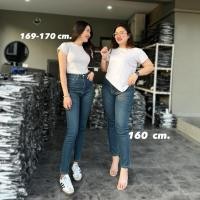 ราคา Code W53 กางเกงยีนส์ขาเดฟเอวสูงผ้ายืด (24821464280)