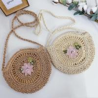 ราคา ถุงฟางดอกไม้ฤดูร้อนใหม่ กระเป๋าสานเชือกกระดาษผู้หญิงสบาย ๆ กระเป๋าสะพายข้างชายหาด (20470344657)