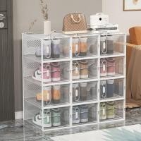 ราคา ROMO กล่องใส่รองเท้า กล่องรองเท้า แพ็ก 6 สีใส พลาสติกแข็ง ใส่รองเท้าได้ทุกขนาด (24069385684)