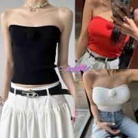 ราคา Kitty พร้อมส่ง เสื้อเกาะอกแต่งดอกไม้ เกาะอกเว้าอก ผ้าทอไหมพรมถัก ทรงดีผ้ายืดเยอะ ใส่ปาร์ตี้ เที่ยวทะเล ใส่ซัมเมอร์นี้ (29757005808)