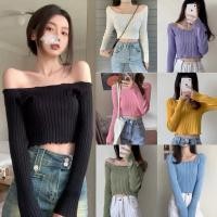 ราคา Kitty พร้อมส่ง เสื้อปาดไหล่ไหมพรม เสื้อครอป ยืดได้เยอะ เปิดไหล่ ผ้านิ่ม สีสันสดใจ เซ็กซี่ เสื้อถัก เสื้อเชิ้ต (27662692238)