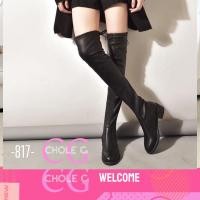 ราคา Chole G 817 De Korea Leather Boots รองเท้าบูทยาว บูทเกาหลี ส้นสูง 4 5cm SH0014 (4213974039)