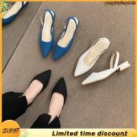 ราคา รองเท้าส้นเตี้ย หัวแหลม ส้นหนา ขนาดใหญ่ แฟชั่นสําหรับสตรี ไซซ์ 35 42 (29618117033)