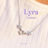 ราคา สร้อยคอ จี้รูปดาว ประดับเพชร เล่นแสง เป็นประกาย SOLUMI Lyra necklace สร้อยคอ Nickel free (26118518156)