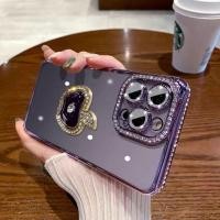 ราคา เคสโทรศัพท์มือถือ พร้อมแหวนขาตั้ง ประดับเพชร สําหรับ iPhone 15 Pro max 14 13 12 11 Pro (25951983228)