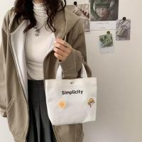 ราคา กระเป๋าถือ ผ้าแคนวาส สีสันสดใส น่ารักๆ สไตล์เกาหลี สกรีน Simplicity แถมเข็มกลัดให้ 2ชิ้น ฺB 861 (25026466233)