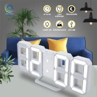 ราคา นาฬิกาดิจิตอล นาฬิกา LED นาฬิกาตั้งโต๊ะ แขวนผนัง LED Digital Wall Clock มีให้เลือก 2 แบบ ขอบสีขาวและขอบสีดำ (28523244918)