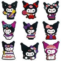 ราคา Usoq Jibbitz Crocs น่ารัก Sanrio Kuromi Series Hole รองเท้าดอกไม้หัวเข็มขัดรองเท้า DIY อุปกรณ์เสริมรองเท้า (26568335025)
