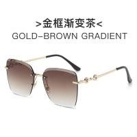 ราคา แว่นกันแดดสไตล์เกาหลีรุ่นใหม่แว่นกันแดดทรงสี่เหลี่ยมกรอบใหญ่อินเทรนด์ G แว่นกันแดดทรงสี่เหลี่ยมไร้กรอบป้องกันรังสียูวีผู้หญิง03hm (27365658817)