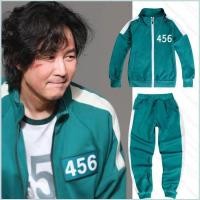 ราคา ปลาหมึก เกม 456 เสื้อคลุมกางเกงขายาว เสื้อยืด ผ้าคอสเพลย์ สําหรับเด็ก ชุดกีฬา (27623203435)