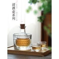 ราคา กระติกน้ำแก้วเย็นลายค้อนสไตล์ญี่ปุ่นชุดกระติกน้ำเหล้าแบบใสใช้ในบ้านขวดเหล้าอุ่นไวน์ข้าวไวน์ผลไม้แก้วไวน์ขาวขวดเหล้าเย็น (26423194634)