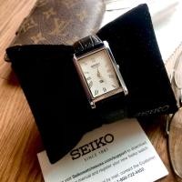 ราคา นาฬิกา Seiko Tank watch Quartz Sliver plated (24188562845)