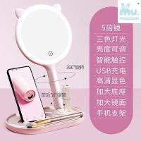 ราคา กระจกมีไฟ LED กระจกแต่งหน้าถาดเก็บของ กระจกแต่งหน้าLED กระจกมีไฟส่องหน้า มีไฟ แบบพกพาMU (3459595263)