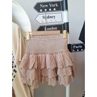 ราคา กระโปรงเอวสม๊อค สีน้ำตาลด้านในเป็นซับในกางเกง (27473429791)