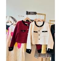 ราคา เสื้อเบเซอร์ผ้าทวีตสไตล์ชาแนล มีซับใน ขอบแขนตัดสีดำพร้อมกระดุมสุดหรู (27953535237)