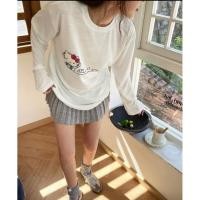 ราคา เสื้อแขนยาวผ้าสลาฟพิมพ์ลายน้องแมว slub long sleeve (27413294006)