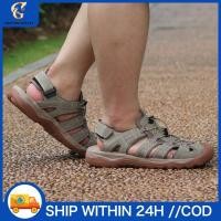 ราคา GRITION รองเท้าแตะ สำหรับผู้ชายเดินป่า รองเท้าแตะหนังนเทรนด์แฟชั่น (25840450386)