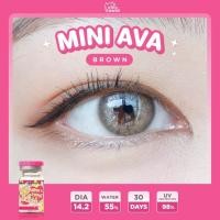 ราคา Mini Ava Gray Brown สายตาปกติ ถึง 9 50 คอนแทคเลนส์ kitty kawaii ขนาด มินิ Size S (2328836129)