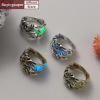 ราคา โจ ผู้ชายอินเทรนด์บินมังกรแหวนมังกรรูปแบบส่องสว่างเปิดแหวนปรับได้ฮาโลวีนเรืองแสงเครื่องประดับตกแต่ง ล (29570099945)