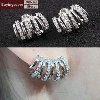 ราคา Joe 1 คู่ทองแดงฝังเพทายโค้งต่างหูสีเงิน Claws ต่างหูประณีตผู้หญิงโค้งคุณภาพสูงต่างหูหูแฟชั่นเครื่องประดับสําหรับผู้หญิงสาว LR (29370115003)