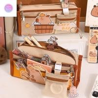 ราคา Freshmarket Capybara กระเป๋าดินสอ น่ารักขนาดใหญ่ความจุเครื่องเขียนกระเป๋า กระเป๋า Kawaii ซิป Desktop Organizer กระเป๋าเก็บสํานักงาน (29506119372)