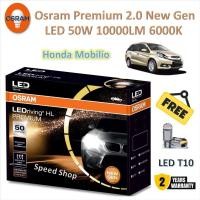 ราคา Osram หลอดไฟหน้า รถยนต์ Premium 2 0 New Gen LED Honda Mobilio โคมไฟธรรมดา แถม LED T10 รับประกัน 2 ปี (25973066573)