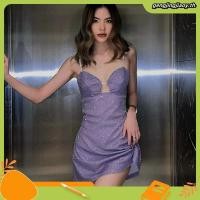 ราคา Demonlores มินิเดรส แขนกุด สายสปาเก็ตตี้ กลิตเตอร์ สีพื้น สําหรับผู้หญิง ปาร์ตี้ (28561823042)