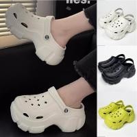 ราคา JH lucky รองเท้าแตะผู้หญิง รองเท้าหัวโตแตะพื้นหนา มี3สี เพิ่มความสูง สูง1 5นิ้ว sy152 (23972525740)