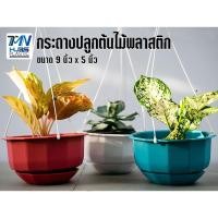 ราคา PTTNPYK9 ลด20 กระถางต้นไม้พลาสติกแบบแขวน พร้อมจานรอง มี 3 สี ขนาด 9 นิ้ว ราคาโรงงาน กระถางพลาสติก TMNHUBS04 (5850696021)