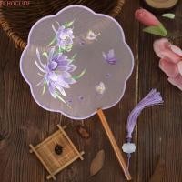 ราคา Echoglide พัดลมกลมสไตล์จีน พัดลมปักลายดอกไม้แบบใช้มือถือ พัดลมต้วนวินเทจพร้อมจี้พู่พัดลมผ้าไหมงานแต่งงานจีน (27672808985)