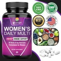 ราคา Womens Multivitamin Antioxidant Anti aging Energy Immune Vitamins A B12 C D3 Zinc Biotin (29750479765)